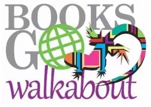 Books Go Walkabout logo - image and web link